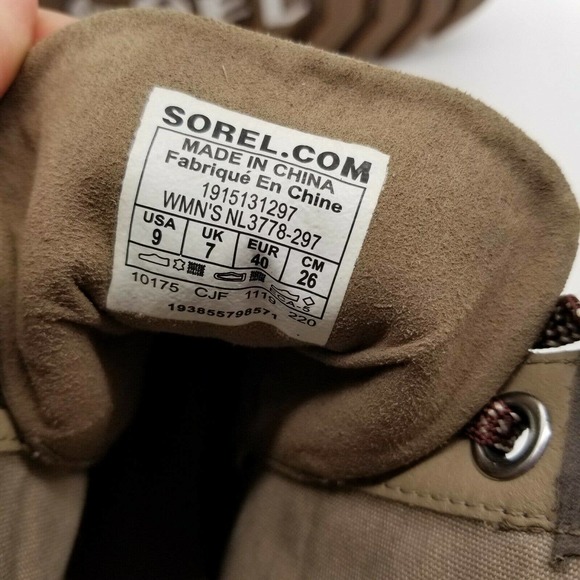 Sorel Women's Lexie Wedge Khaki II Winter Ankle Boots NL3778-297 Size 9 - Picture 10 of 11